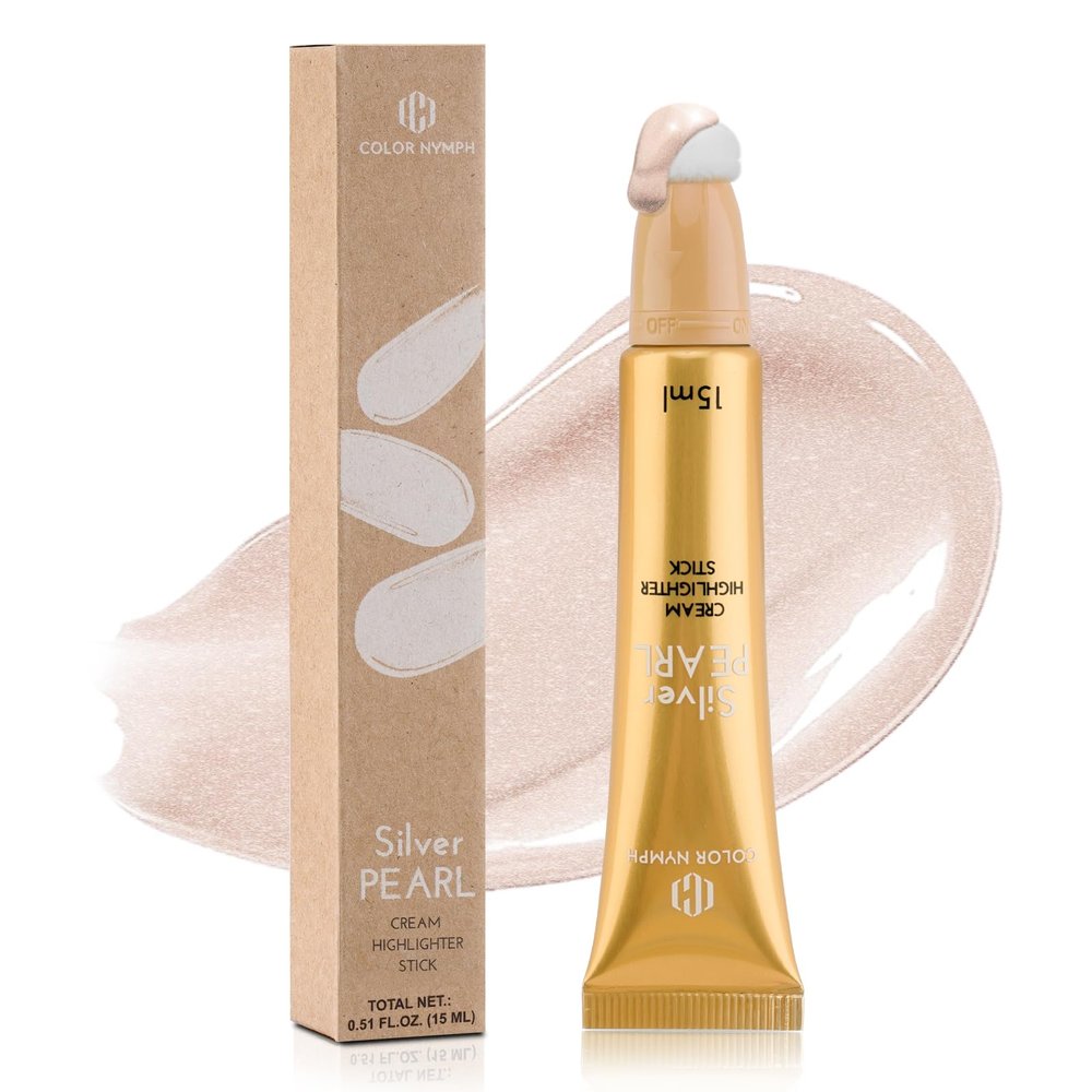 Color Nymph Makeup Highlighter Liquid Highlighters Glow Highlight Beauty Wand Moisturizing Formula Face Highlight For Beauty Sparkling Fine Texture Easy Makeup Blending Lasting - White Highlighter