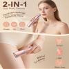 Bikini Trimmer for Women - Electric Razors for Women | Dual Head Electric Shaver for Ladies for Facial Hair Removal, IPX7 Waterproof, Painless & Flawless, USB Rechargeable, for Face, Bikini, Body, Leg view 2