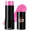 Drawdart Pink Halloween Face Body Paint Stick, Cream Blendable Halloween Face Body Makeup Paint, Non-Toxic Oil Based Stick for SFX Special Effects Cosplay Makeup view 1