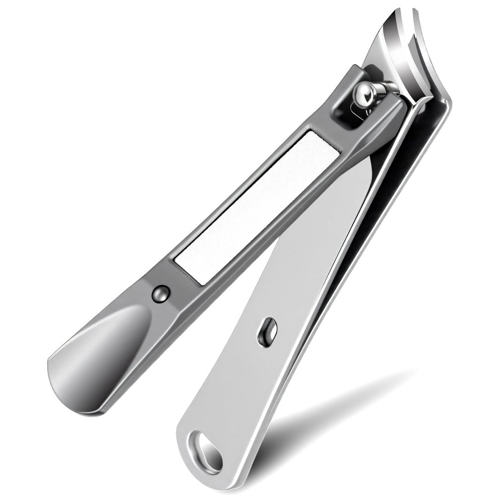 KFHENSOMR Nail Clippers Ingrown Toenail Clippers Slanted Curved Blade Ingrown Toenail Clipper for Seniors Thick Toenails Stainless Steel Angled Toe Nail Fingernail Cutter Trimmer for Seniors Men Women