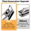 KFHENSOMR Nail Clippers Ingrown Toenail Clippers Slanted Curved Blade Ingrown Toenail Clipper for Seniors Thick Toenails Stainless Steel Angled Toe Nail Fingernail Cutter Trimmer for Seniors Men Women view 3