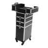 Beatifufu Professional Makeup Train Suitcase Trolley Cosmetic Case Storage Tool Box view 1
