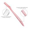 Dermaplane Razor for Women Face, Stainless Steel Handle with 6 Replaceable Blades, Huauoo Face Razors for Women, Peach Fuzz Remover, Eyebrow Trimmer, Dermaplaning Tool for Face Exfoliation (Pink) view 2
