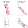 Dermaplane Razor for Women Face, Stainless Steel Handle with 6 Replaceable Blades, Huauoo Face Razors for Women, Peach Fuzz Remover, Eyebrow Trimmer, Dermaplaning Tool for Face Exfoliation (Pink) view 3