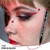 evpct 1Pcs 2-in-1 Red Colored Winged Eyeliners Stamp, Red Stars Face Stamps Makeup, Waterproof Eyeliner Eye Stamp Liners Tool Set Kit for Womem, Wing Eyeliner Stamp Figures Tool Wingliner Shapes, 10# view 2