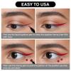 evpct 1Pcs 2-in-1 Red Colored Winged Eyeliners Stamp, Red Stars Face Stamps Makeup, Waterproof Eyeliner Eye Stamp Liners Tool Set Kit for Womem, Wing Eyeliner Stamp Figures Tool Wingliner Shapes, 10# view 4