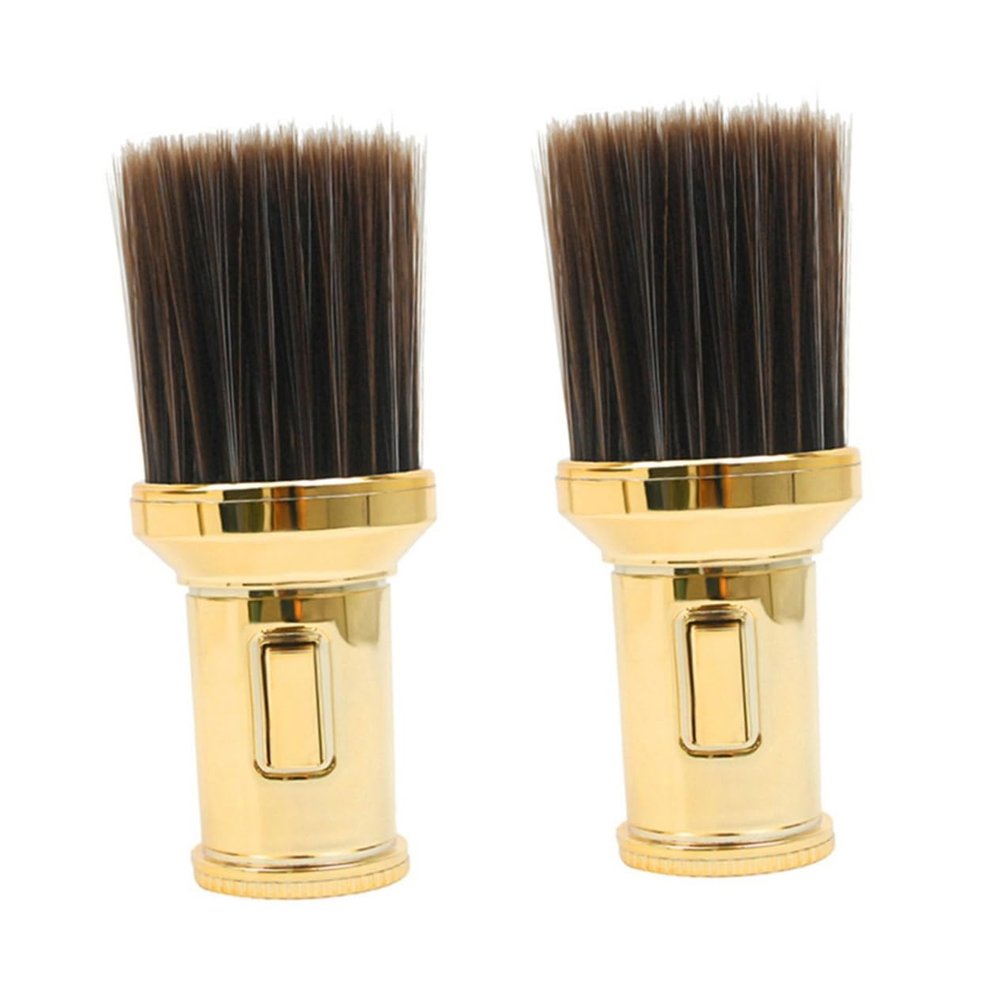 BELLIFFY 2pcs Barber Neck Duster Brush Professional Cleaning Brush for Hair Cutting Beard Styling Handle Sturdy Bristles for Easy Hair Removal for Salon Use