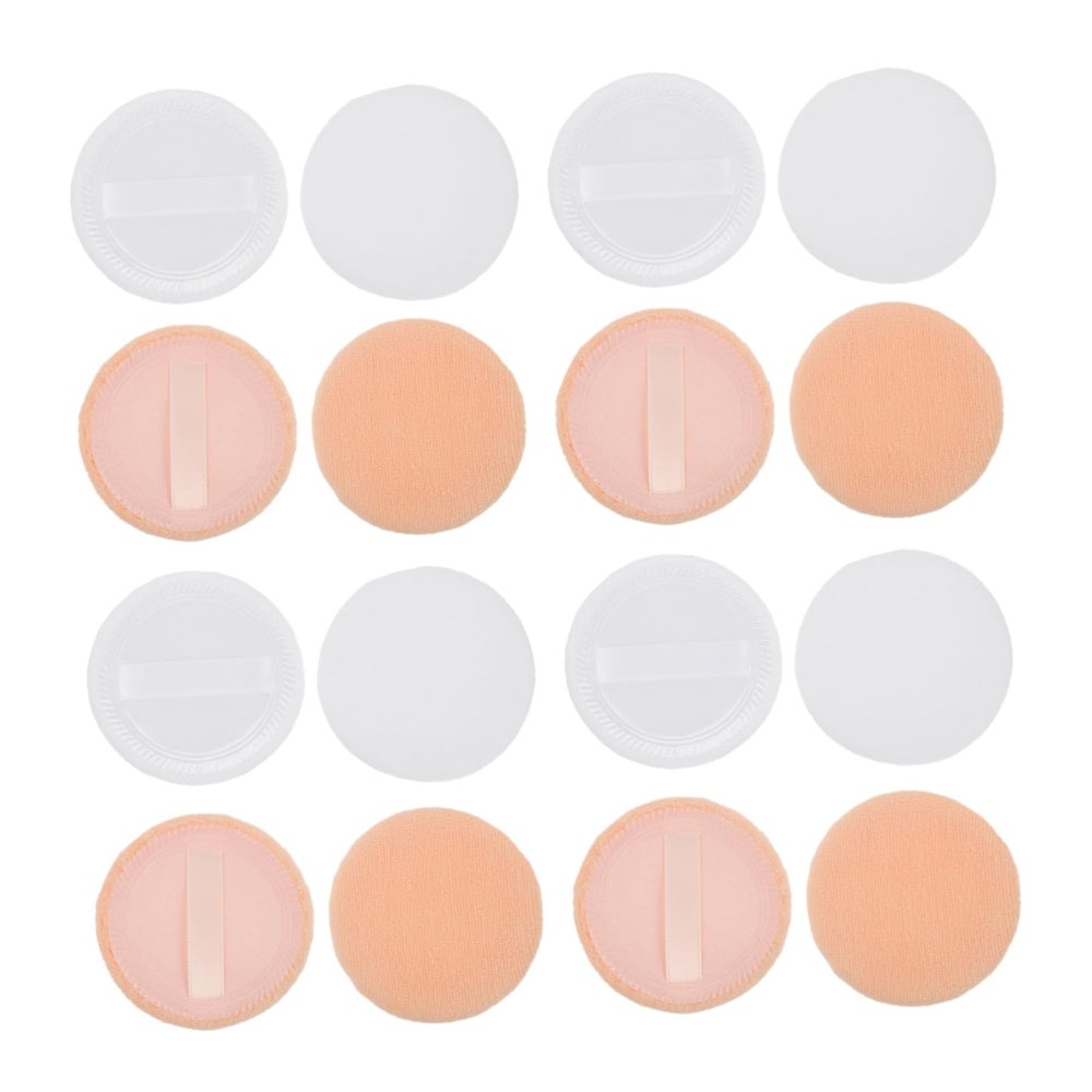 ARTSEWPLY 20pcs Round Makeup Puff for Foundation Concealer Compressed Facial Sponges Makeup Pads Pure Cotton Velvet Easy to Use