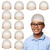 12 Pcs Stocking Wave Cap for Kid Stretchy Nylon Skull Wave Caps Lightweight Beanie Caps Kids Wig Hats (Nude) view 1