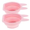 BELLIFFY 2pcs -shaped Silicone Makeup Brush Cleaner Bowl Space-saving Design for Easy Cleaning of Makeup Brushes and Sponges for Home and Travel Use view 1