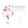 LANYANYQ Multi Purpose Hand Mirror Pinks Cherry Floral Wildflower with Distortion Free Reflection, 6.7 x 3.95 in, Small Cute Orbicular Hand Mirror view 2