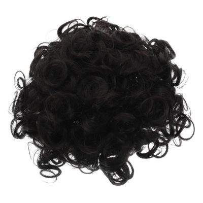 Vaguelly Fake Bun Hair Piece for Women Curly Chignon Hair Extension Elastic Band Messy Bun Volume for Daily Wear Parties Weddings and Special Occasions