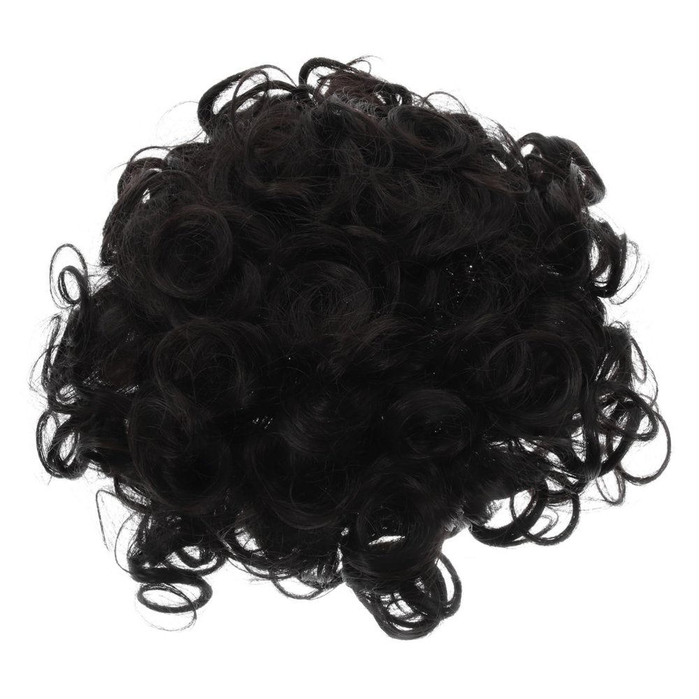 Vaguelly Fake Bun Hair Piece for Women Curly Chignon Hair Extension Elastic Band Messy Bun Volume for Daily Wear Parties Weddings and Special Occasions