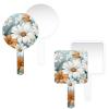 LANYANYQ Multi Purpose Hand Mirror White Yellow Daisy Flower with Distortion Free Reflection, 6.7 x 3.95 in, Small Cute Square Hand Mirror view 1