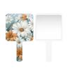 LANYANYQ Multi Purpose Hand Mirror White Yellow Daisy Flower with Distortion Free Reflection, 6.7 x 3.95 in, Small Cute Square Hand Mirror view 2