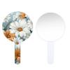 LANYANYQ Multi Purpose Hand Mirror White Yellow Daisy Flower with Distortion Free Reflection, 6.7 x 3.95 in, Small Cute Square Hand Mirror view 3
