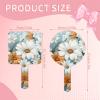 LANYANYQ Multi Purpose Hand Mirror White Yellow Daisy Flower with Distortion Free Reflection, 6.7 x 3.95 in, Small Cute Square Hand Mirror view 4