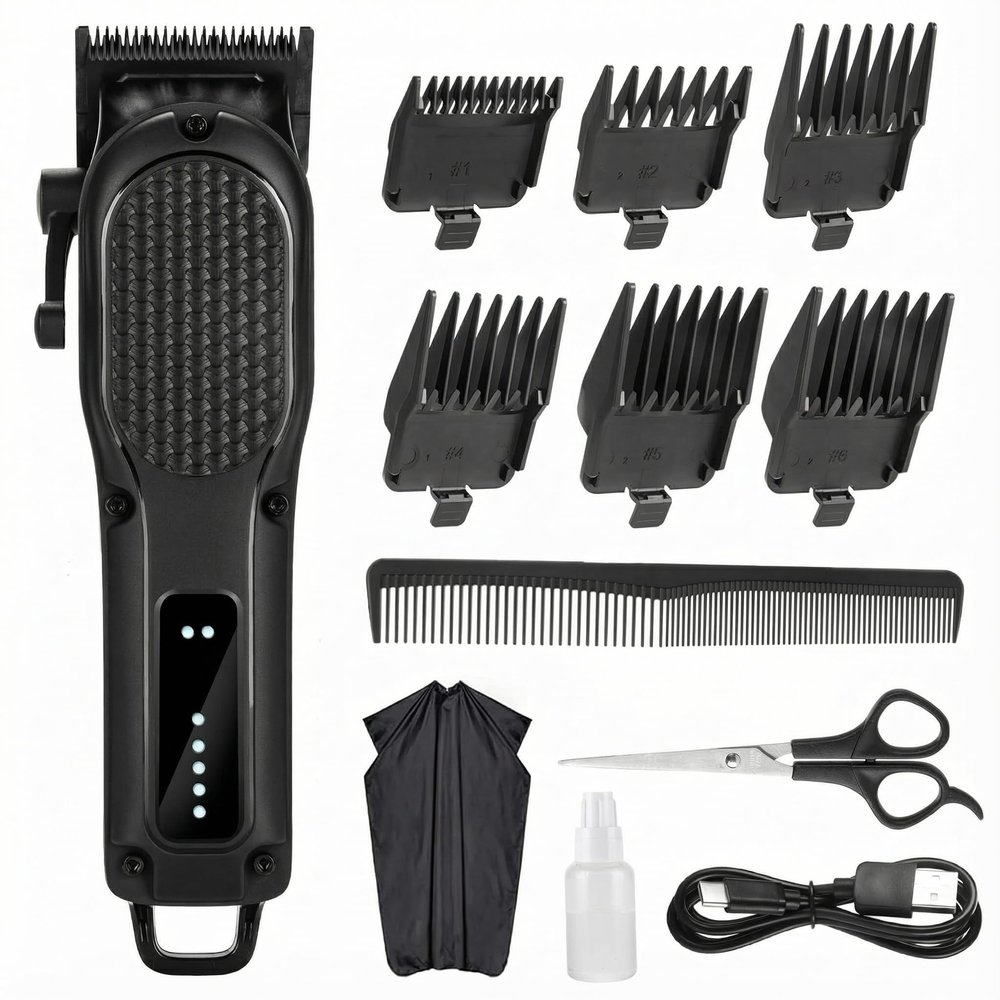 nutcore Men's Hair Clippers for Professional Hair Trimmer Cordless Rechargeable Powerful Beard Trimmer Hair Cutting Grooming Tool