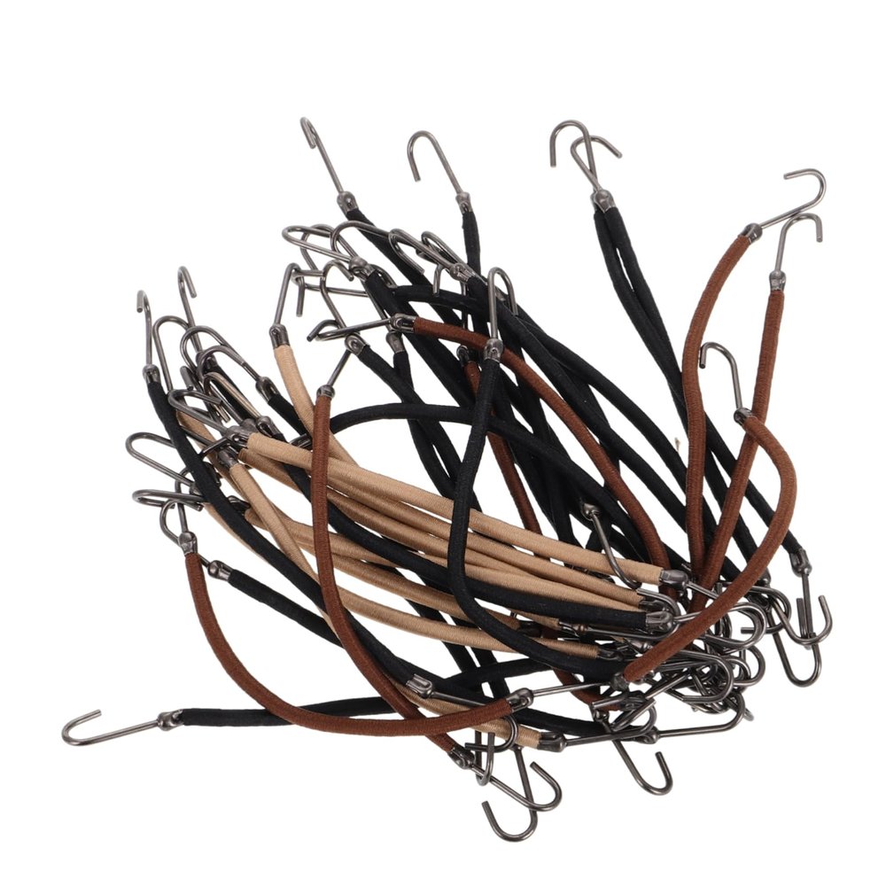 Ipetboom 36pcs Hair Ties Hooks Elastic Bungee Cord Ponytail Holders Versatile Styling Tools for Women and Girls for Updos Buns and Ponytails