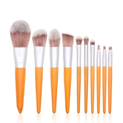 10 Makeup Brush Set Beauty Tools Wooden Handle Eyeshadow Brush Full Set Of Makeup Brushes