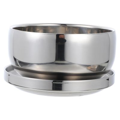 HAKIDZEL Stainless Steel Shaving Bowl Lid Foam Bowl for Men Practical Lidded Soap Container for Home Salon Use