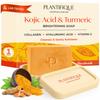 PLANTIFIQUE Kojic Acid & Turmeric Soap for Dark Spots with Travel Case view 1