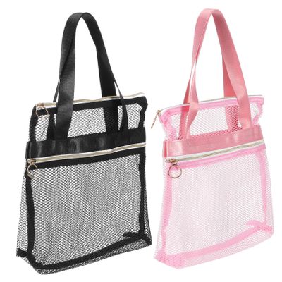 UPKOCH 2pcs Shower Bag for Women Portable Toiletries Bag Mesh for Travel Gym Camping Dorm