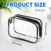 Dismok 16 Packs Clear Makeup Bag - Waterproof Cosmetic Bag, Portable Travel Makeup Bag with Zipper for Men and Women view 3