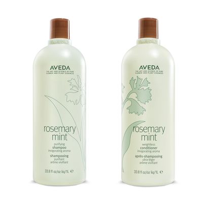 Aveda Rosemary Mint Purifying Shampoo & Conditioner Duo | Clarifying Shampoo | Lightweight Conditioner for Normal to Oily Hair | Fine to Medium Hair Types | 97%+ Naturally Derived* | Liter Size