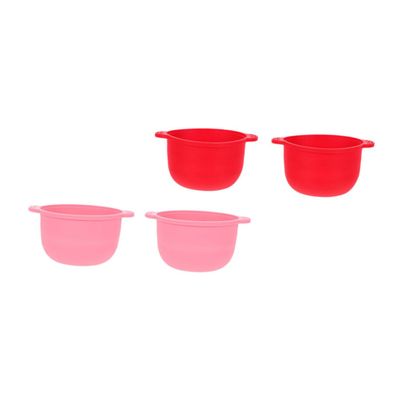 Gogogmee 4pcs Silicone Bowl Wax Warmer Bowl Candy Non-stick for Home Salon Use Random Color