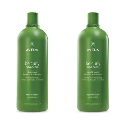 Aveda Be Curly Advanced Shampoo & Conditioner Duo | for Curly, Coily, Wavy Hair | Fights Frizz | Silicone Free, Sulfate Free | Liter Size