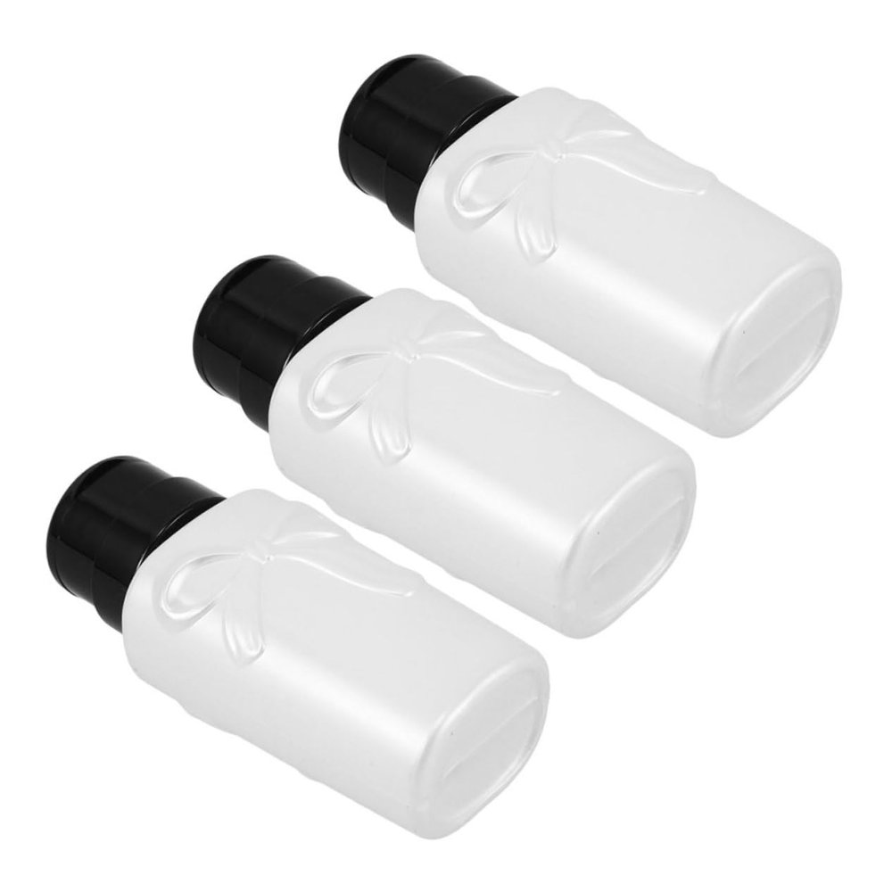 3Pcs Lockable Bowknot Pump Dispenser Bottle for Nail Salons