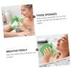 Anneome 2Pcs Exfoliating Fruit Shaped Bath Sponge Balls for Scrubber with Creative Design for Gentle Cleansing and Fun Bath for Boys view 3