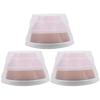 3 Pack Foundation Brush Set for Liquid Powder Blush Soft Skin Friendly Fibers Travel Makeup Case with Storage Box Black Pink (Pink) view 1