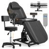 DeerDean Electric Tattoo Chair Bed for Client with Stool Spa Beds for Esthetician Adjustable Height Facial Chairs for Beauty view 1