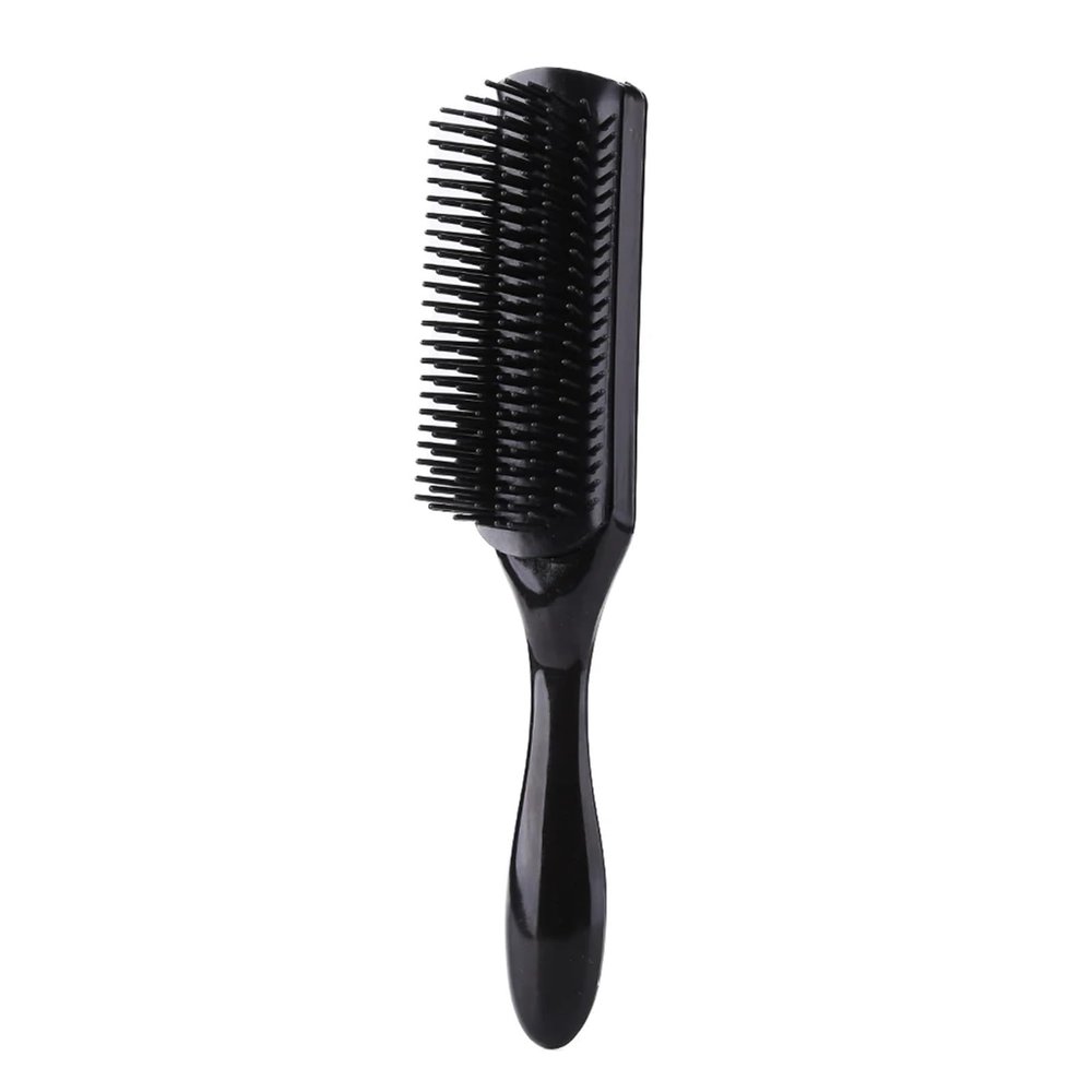 Hair Comb Hair Brush Scalp Massager Straight Curly Wet Removable DIY Hair Comb Brush(Black)