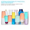 10 Pack Silicone Bottle Covers, Leak Proof Toiletry Skins Silicone Travel Bottle Covers For Liquids (Yellow) view 3