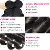 12A Human Hair Bundles 18 20 22 24 Inch Body Wave Bundles Human Hair 100% Unprocessed Brazilian Virgin Weave Bundles 4 Bundle Real Natural Black Wavy Human Hair Extensions 1B Bundles for Women view 3