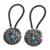 VICASKY 2Pcs Vintage Western Hair Ties Style Ponytail Holders for Women Durable Flower Hair Ropes for Parties and Everyday Use Comfortable and Secure Fit view 1