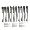Healeved 1 Set 10pcs Eyebrow Makeup Tool Kit Portable Foldable Stainless Steel Eyebrow Razor with Replaceable Blades for Precise Shaping and Grooming for Travel and Daily Use view 1