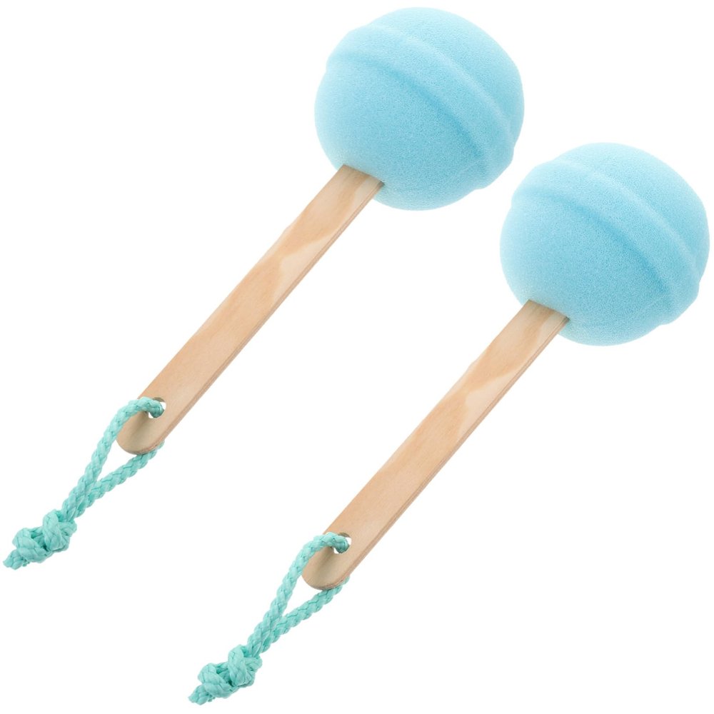 KAILIKETIY 2pcs Lollipop Shaped Bath Sponges Exfoliating Shower Scrubber Natural Soft Body Cleaning Tool for Home Travel Use Lightweight Portable Skin Care