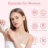 Epilator for Women, 2 Speed Facial Hair Removal, Electric Lady Shaver with LED Light, Rechargeable Portable Epilator, Painless Hair Removal Device for Bikini, Face, Arm, Legs, Armpits (Pink) view 2