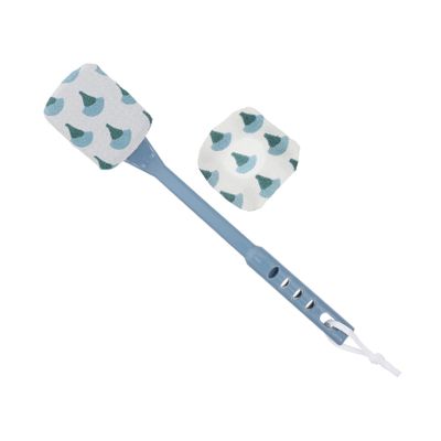 ARTSEWPLY 1pc Handle Bath Scrubber Comfortable Body Exfoliating Brush Replaceable Cloth Design for Seniors for Back and Hard Reach Areas