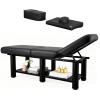 Heavy Duty Massage Table,Up to 1250LBS, 75L 31.5''W Pro Stationary Treatment Table Salon with Removable Headrest for Treatment Table Physical Therapy Spa Facial Bed, Steel Frame PU Leather, Black view 1