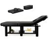 Heavy Duty Physical Therapy Table,Up to 1250LBS, 75L 31.5''W Pro Stationary Wide Massage Bed with 4.3 inch Memory Foam for Beauty Salon Spa Treatment, Steel Frame PU Leather, Black view 1