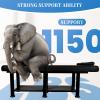 Heavy Duty Physical Therapy Table,Up to 1250LBS, 75L 31.5''W Pro Stationary Wide Massage Bed with 4.3 inch Memory Foam for Beauty Salon Spa Treatment, Steel Frame PU Leather, Black view 2