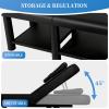 Heavy Duty Physical Therapy Table,Up to 1250LBS, 75L 31.5''W Pro Stationary Wide Massage Bed with 4.3 inch Memory Foam for Beauty Salon Spa Treatment, Steel Frame PU Leather, Black view 4