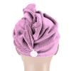 ZephyVita Microfibra Hair Secying Hat Toalha para a toalha para curvas de cabelo Macias para Mulheres para Mulheres (Roxo claro) view 3