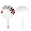 LANYANYQ Multi Purpose Hand Mirror Snowflake Christmas with Distortion Free Reflection, 6.7 x 3.95 in, Small Cute Square Hand Mirror Christmas Fruit view 3