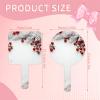 LANYANYQ Multi Purpose Hand Mirror Snowflake Christmas with Distortion Free Reflection, 6.7 x 3.95 in, Small Cute Square Hand Mirror Christmas Fruit view 4
